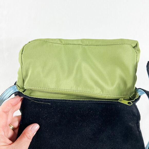 Vintage Liz Claiborne Y2K Velvet Mini Purse Bag Whimsigoth Going Out Party Bow - Picture 9 of 13